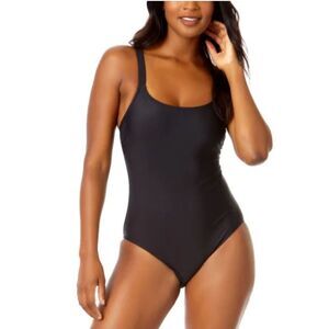 NWT HURLEY Sz Small One Piece Swimsuit Classic Black Adjustable Straps Brand New